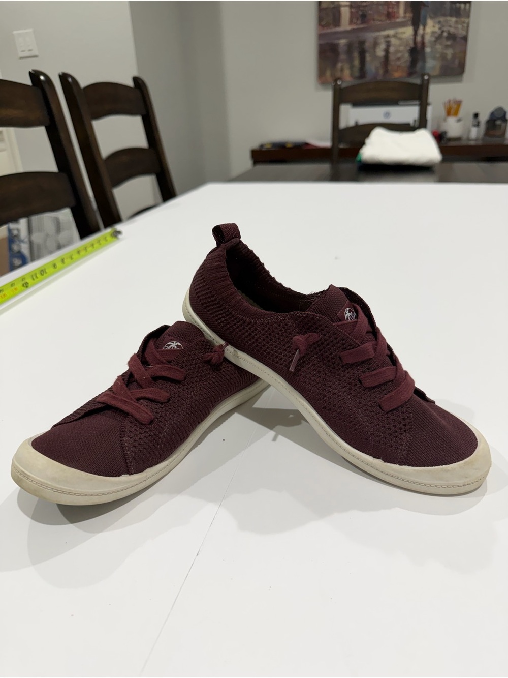 Roxy Women's Sneakers in Burgundy with Cream Soles